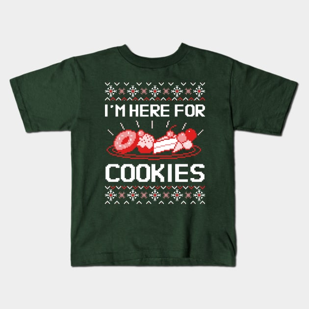 I'm Here For Cookies Kids T-Shirt by OnepixArt